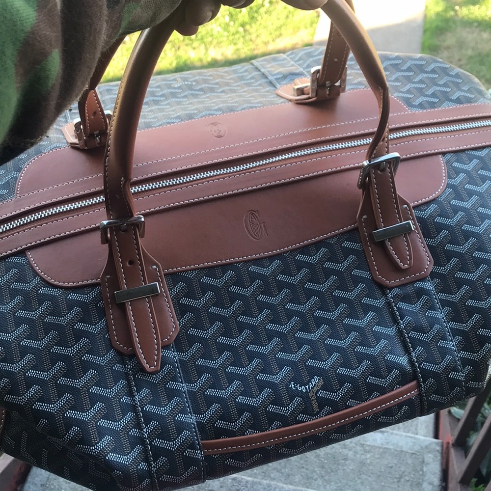 Brand New Goyard Goyardine Boeing Travel Brown Bag
